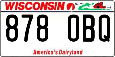 WI license plate 878OBQ