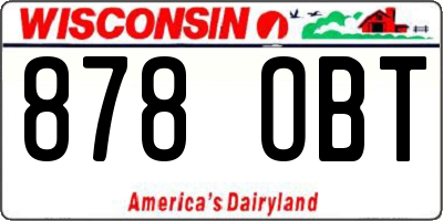 WI license plate 878OBT