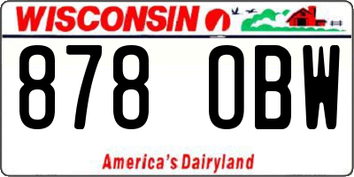 WI license plate 878OBW