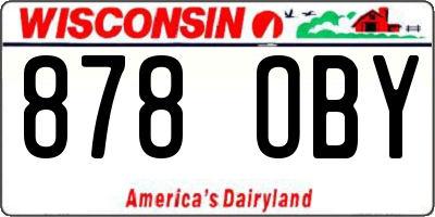 WI license plate 878OBY