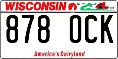 WI license plate 878OCK