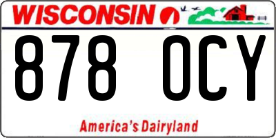 WI license plate 878OCY