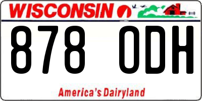 WI license plate 878ODH