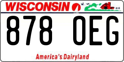 WI license plate 878OEG