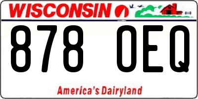 WI license plate 878OEQ