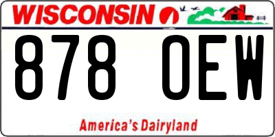 WI license plate 878OEW