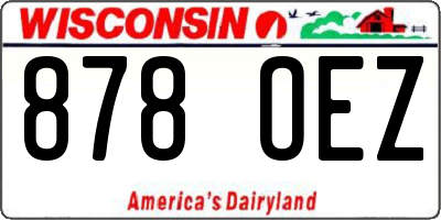 WI license plate 878OEZ