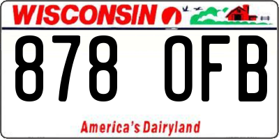 WI license plate 878OFB