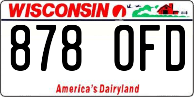 WI license plate 878OFD