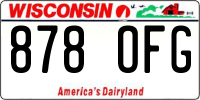 WI license plate 878OFG