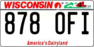 WI license plate 878OFI