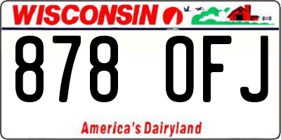WI license plate 878OFJ