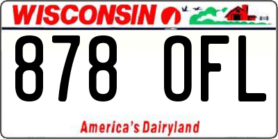WI license plate 878OFL