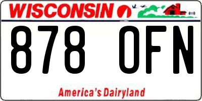 WI license plate 878OFN