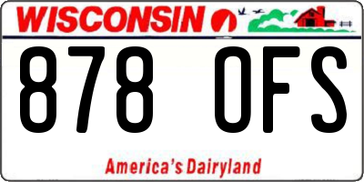 WI license plate 878OFS