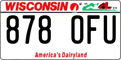 WI license plate 878OFU