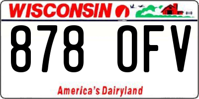 WI license plate 878OFV
