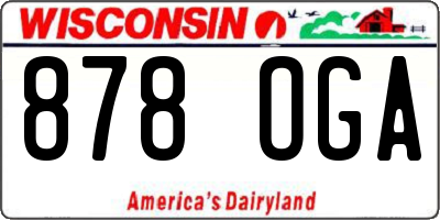 WI license plate 878OGA