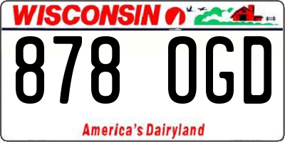 WI license plate 878OGD
