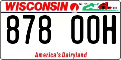 WI license plate 878OOH