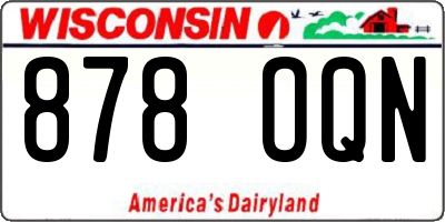 WI license plate 878OQN