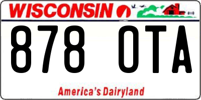 WI license plate 878OTA