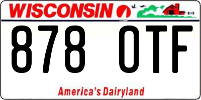 WI license plate 878OTF