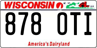 WI license plate 878OTI