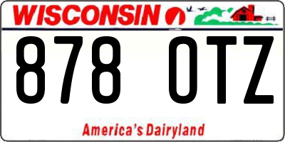 WI license plate 878OTZ
