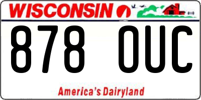 WI license plate 878OUC