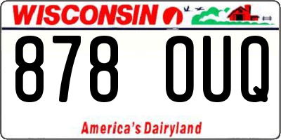 WI license plate 878OUQ