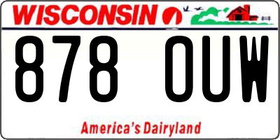 WI license plate 878OUW