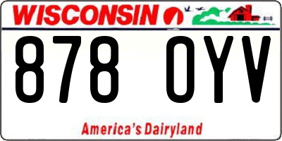 WI license plate 878OYV
