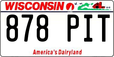 WI license plate 878PIT