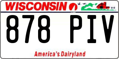 WI license plate 878PIV