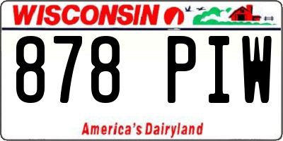 WI license plate 878PIW