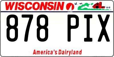 WI license plate 878PIX