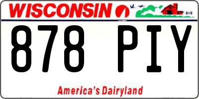 WI license plate 878PIY