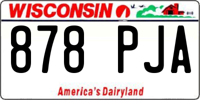 WI license plate 878PJA