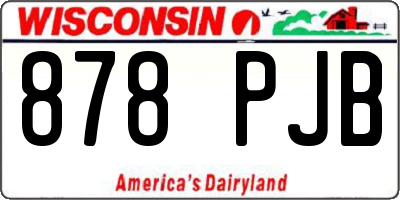 WI license plate 878PJB
