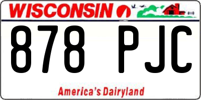 WI license plate 878PJC