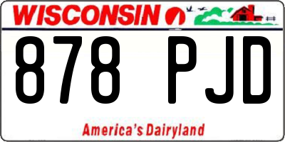 WI license plate 878PJD