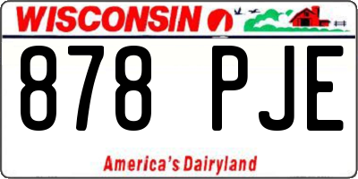 WI license plate 878PJE