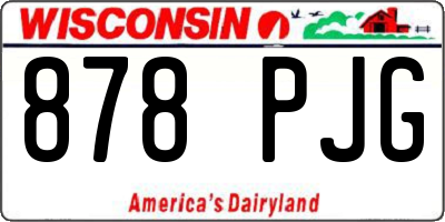 WI license plate 878PJG