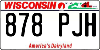 WI license plate 878PJH
