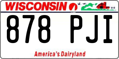 WI license plate 878PJI