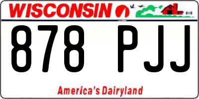 WI license plate 878PJJ