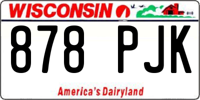 WI license plate 878PJK