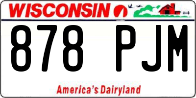 WI license plate 878PJM