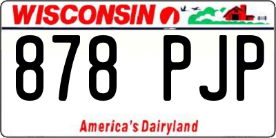 WI license plate 878PJP